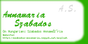 annamaria szabados business card